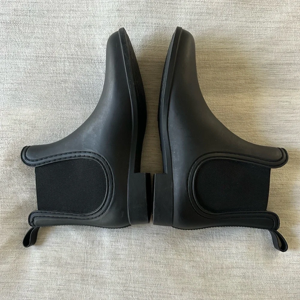 Jeffrey Campbell Havana Last Matte Black Chelsea Ankle Rain Boots, Size 9 - Picture 6 of 8